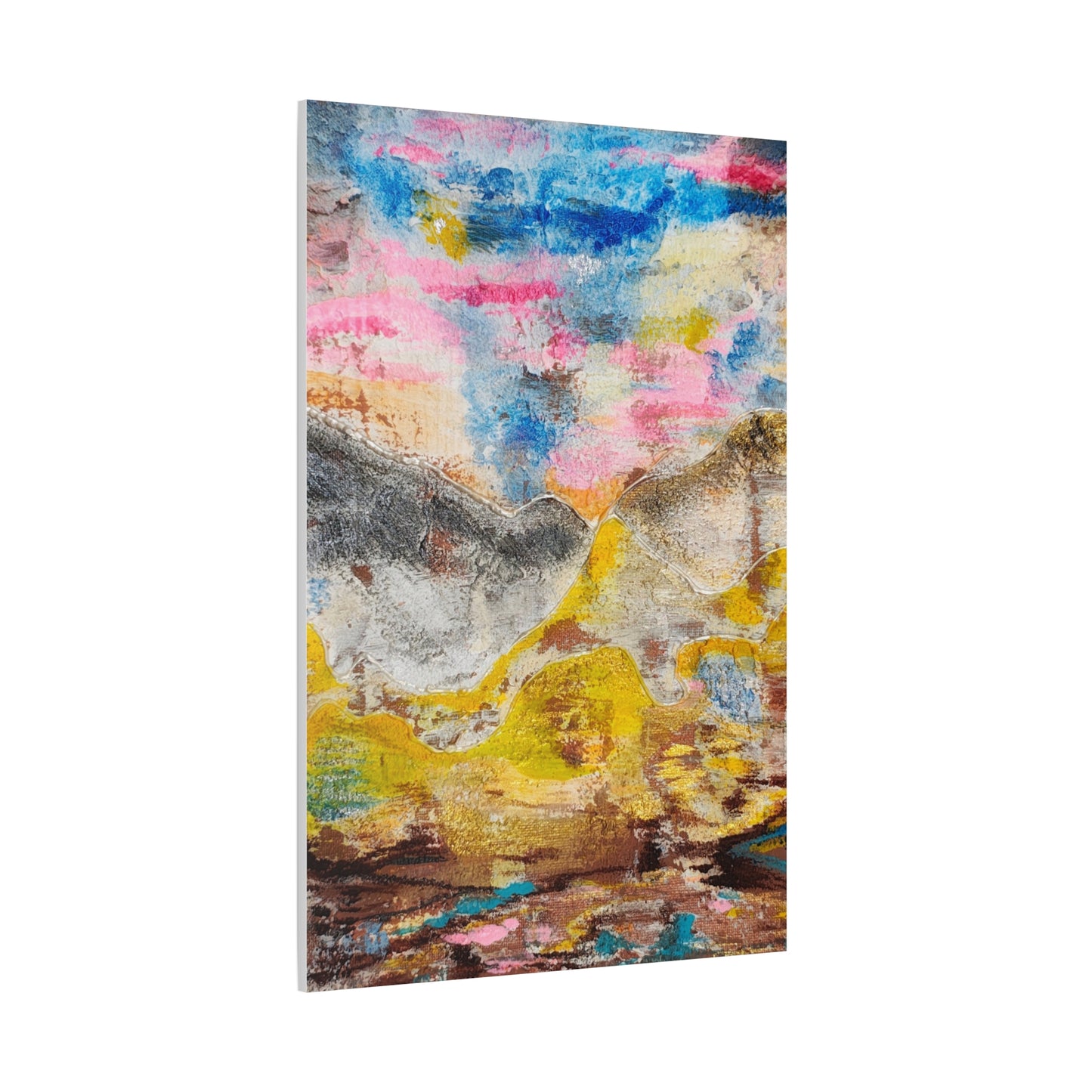 Awakening Horizon- Abstract Colorful Landscape Canvas Print – Matte Stretched Wall Art